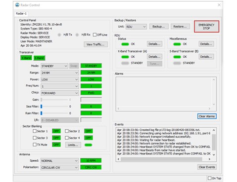 Radar Controller Software